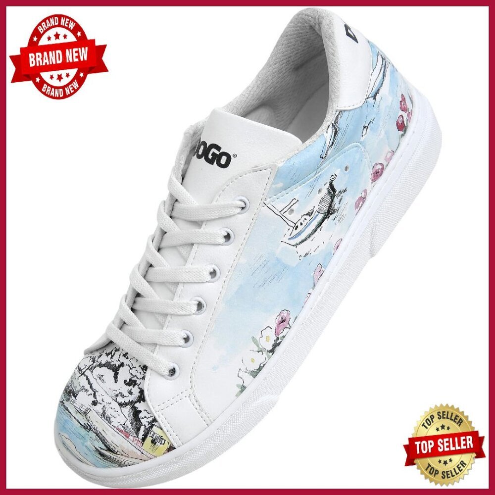 Vegan Leather Fashion Sneakers Women's Size 5.5-10.5 Comfortable Walking Shoes